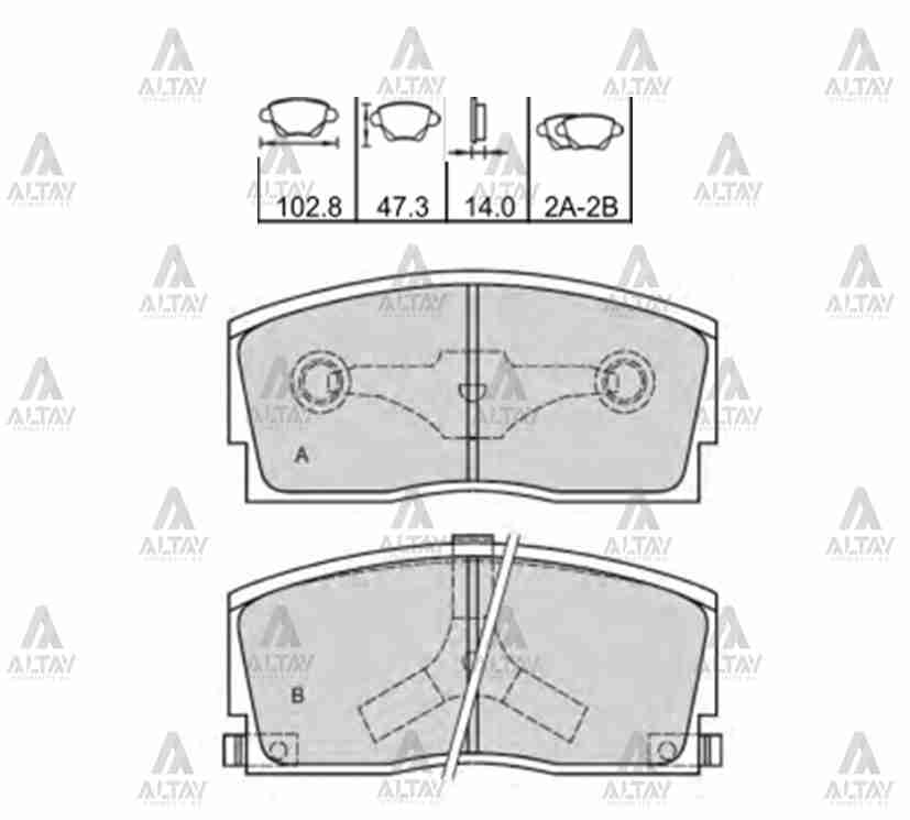 Daihatsu Applause Ön Fren Balata Ön OEM 04491-87103 Daihatsu Applause Ön Fren Balata Ön OEM 04491-87103
